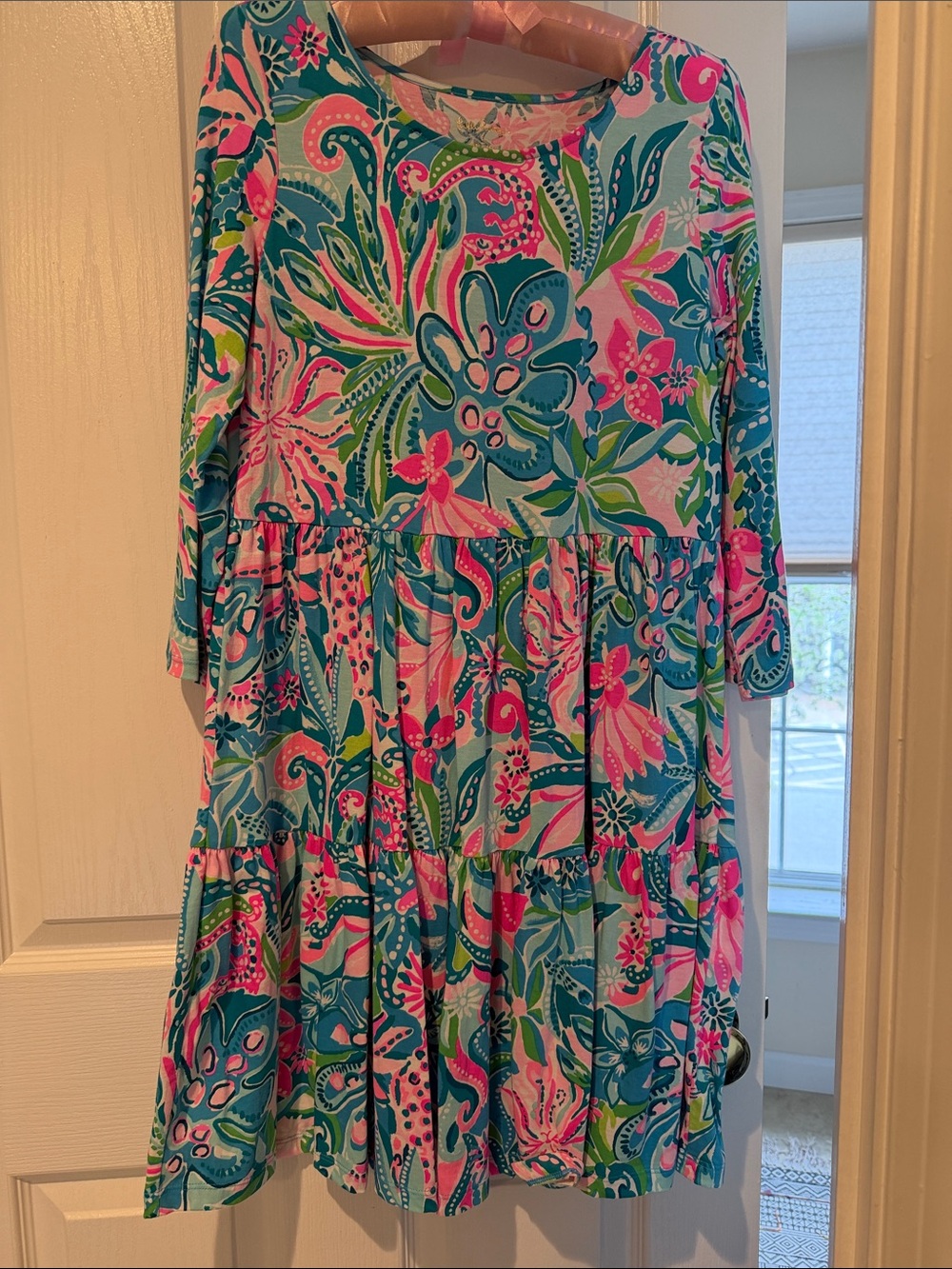 Lilly Pulitzer Teal, Pink & Green Floral Dress
